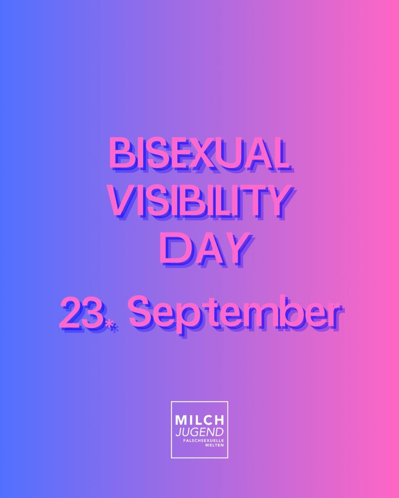 Bisexual Visibility Day – 23. September + Milchjugend-Logo