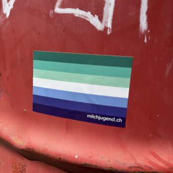 Flagge mit den schwulen Farben als Sticker