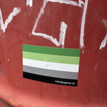 Flagge mit den aromantischen Farben als Sticker