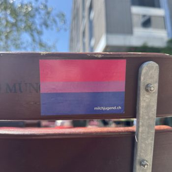 Flagge mit den bisexuellen Farben als Sticker