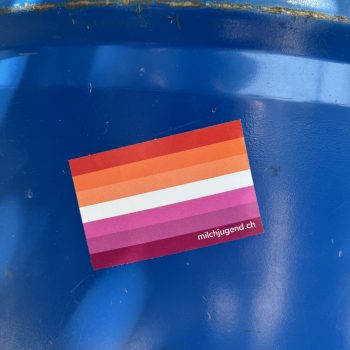 Flagge mit den lesbischen Farben als Sticker