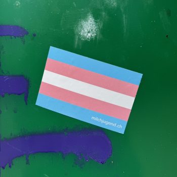 Flagge mit den trans Farben als Sticker