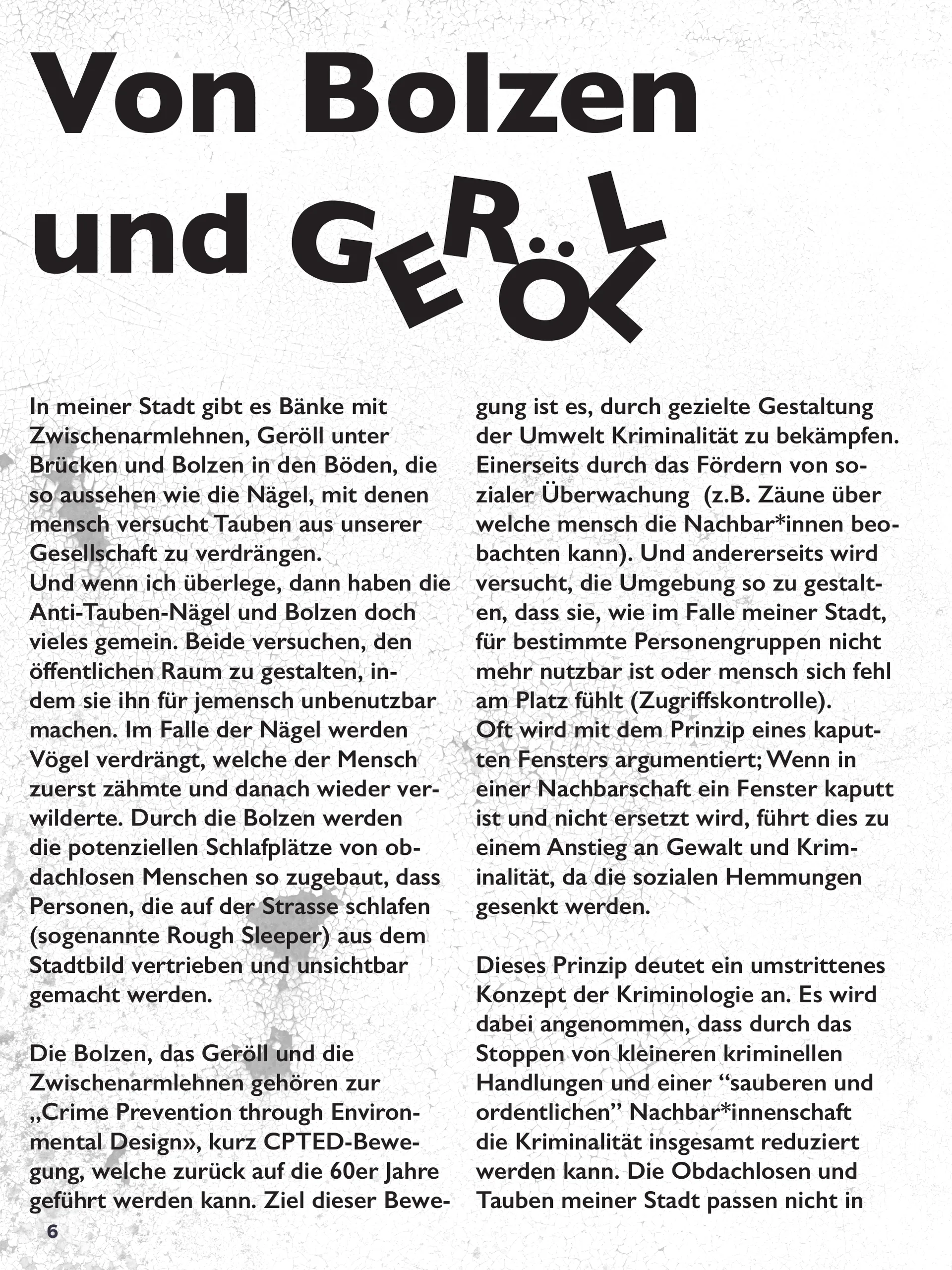 Milchbüechli #57, Seite 6 – Von Bolzen und Geröll